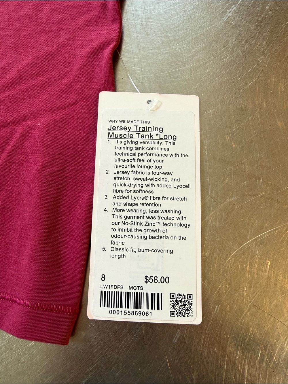 Lululemon Wordmark Muscle Tank Long. 8 - Picture 9 of 9